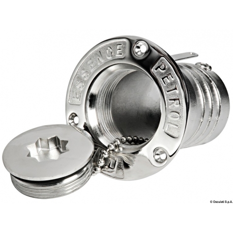 "France" type filler cap in mirror-polished AISI 316 Stainless Steel
