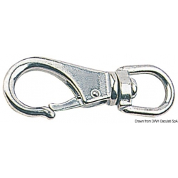 Edelstahlkarabiner mit Wirbel