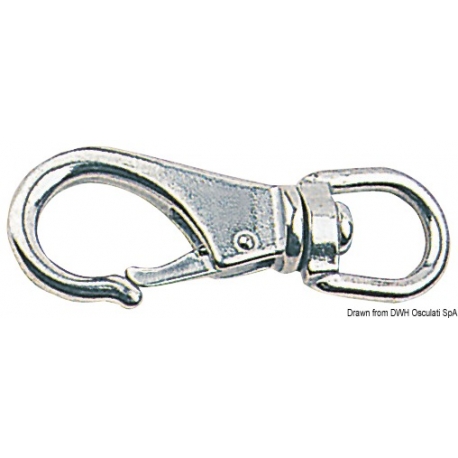 Edelstahlkarabiner mit Wirbel