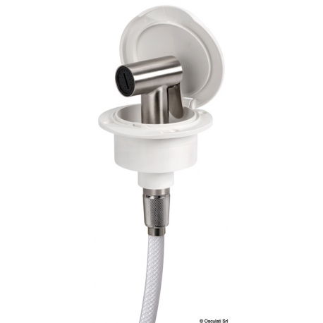 Cabine de douche Classic Evo avec douche Tiger en acier inoxydable
