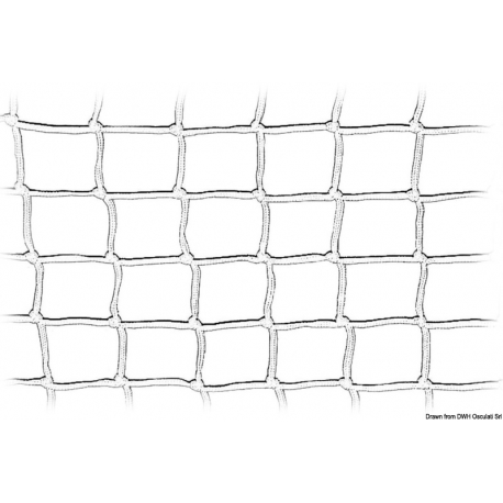 Knotted nylon net for pulpit fencing or object holder