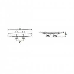 Tacos de aluminio fundido y anodizado con fijación mediante pernos pasantes 2