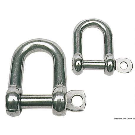 Grillete de acero inoxidable AISI 316