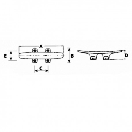 Taquet en acier inoxydable poli miroir