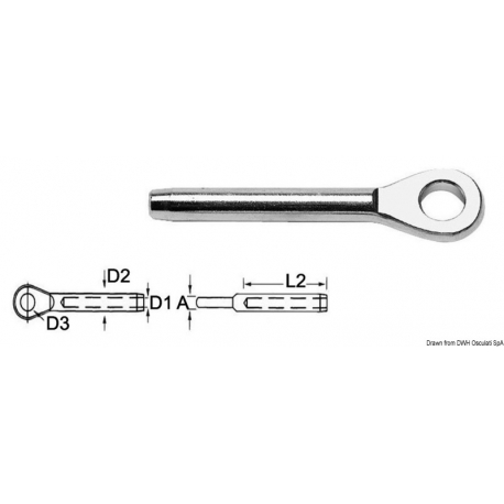 Stainless steel press terminal