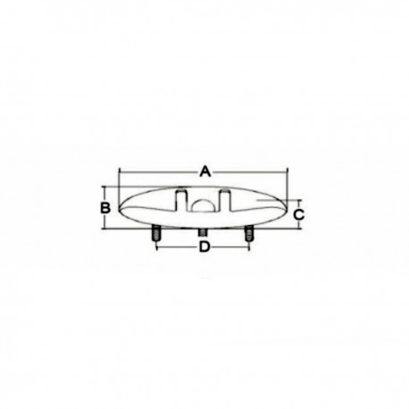 Poller aus rostfreiem Gussstahl AISI 316 kann komplett bündig eingeklappt werden