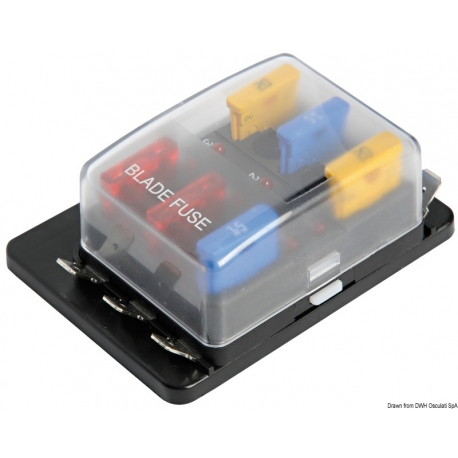 Caja de fusibles con luces de aviso