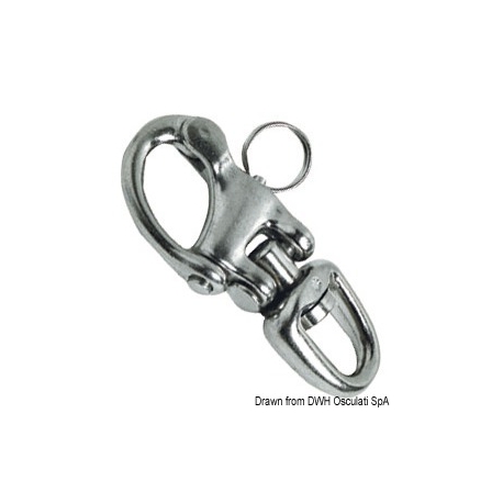 Mousqueton à double articulation en acier inoxydable pour spinnakers, drisses et usages divers