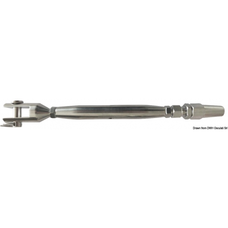Turnbuckle with self-locking terminal