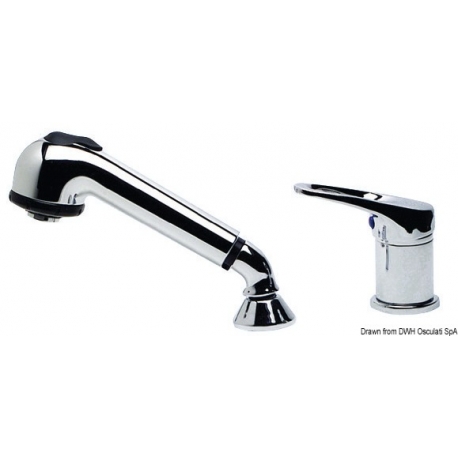 Olivia single-lever chrome mixer tap + chrome pull-out shower