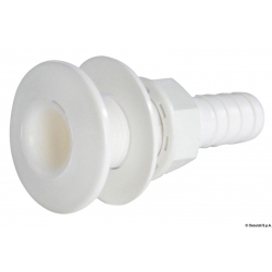 Overboard discharge with plastic hose holder