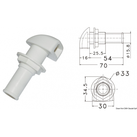 Ventilación de plástico
