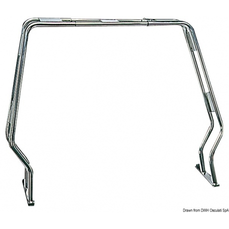 Roll bar abbattibile per gommoni