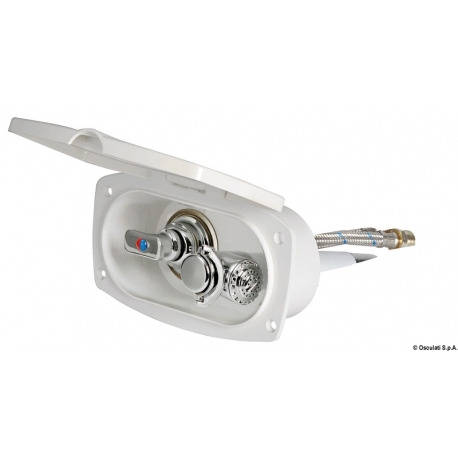 New Edge shower enclosure with mixer and push-button shower Mizar