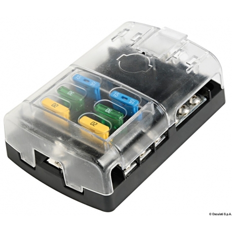 Boîte à fusibles en polycarbonate avec couvercle transparent à enclencher