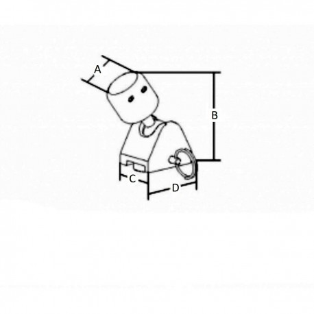Cap support with removable pin and flat fixing