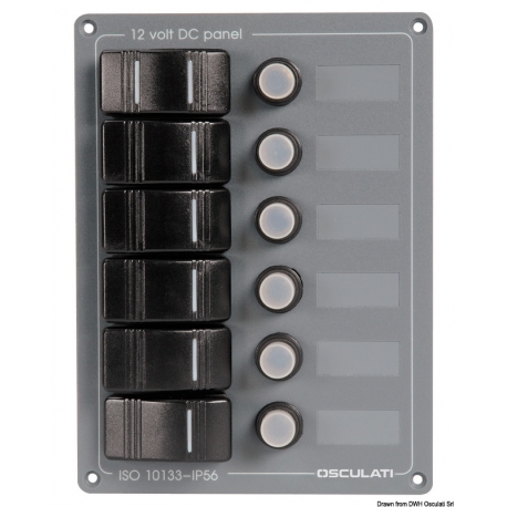 Tableau électrique en aluminium avec panneau frontal en polycarbonate gris