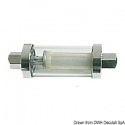 Fuel filter to be mounted in line on the pipeline