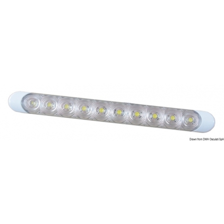 Vanntett LED-taklampe med flat base