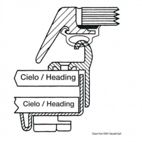 Trim counter flange for hatch with fly screen - Lewmar