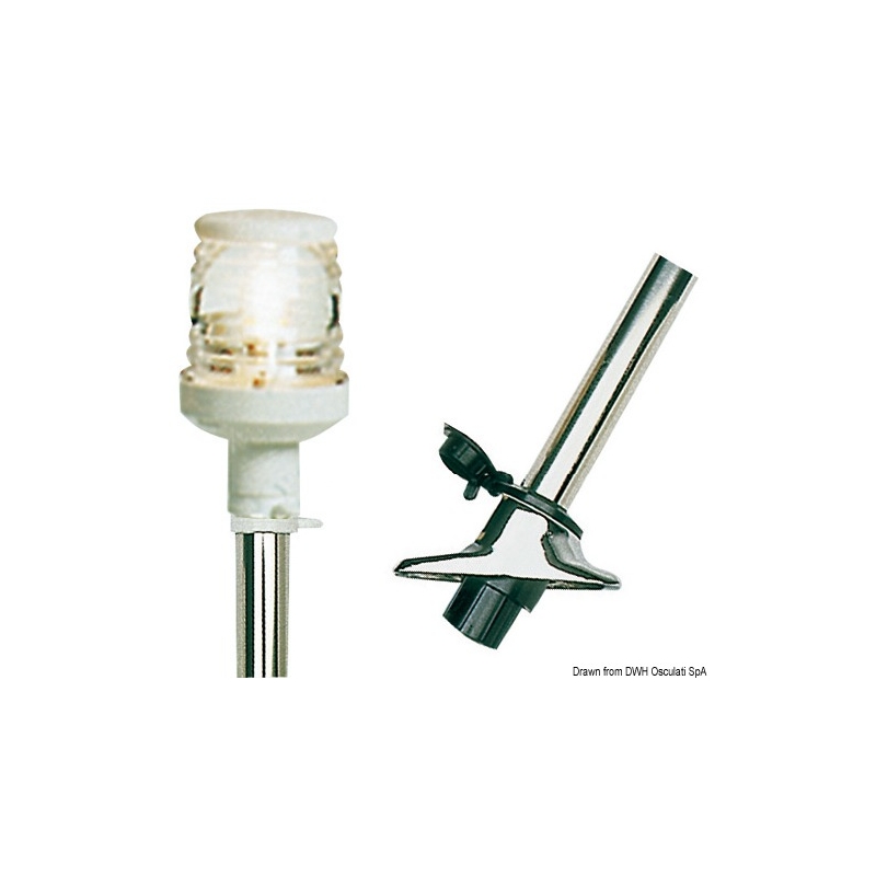 Taco P04-091W - Supporto Per Asta In Plastica, Colore Bianco