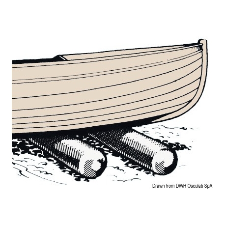 Rouleau pour le lancement de la coque Roll Boats 3402