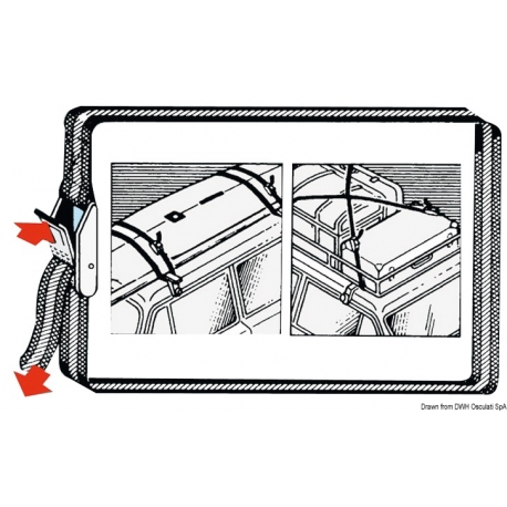 Coloured polyester strap with buckle 4109