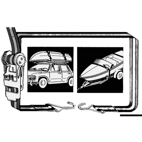 Farbiger Polyestergurt mit Haken und Ratsche 4110