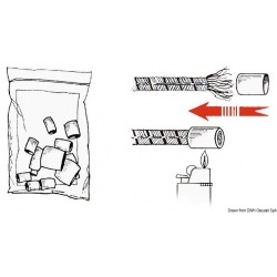 Vita krympslangar i plast för 440 spetsar i änden