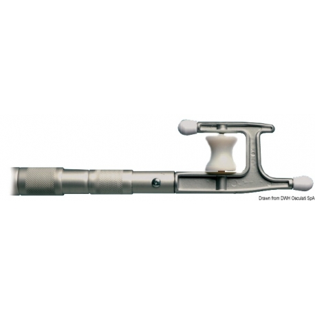Professional towing hook with sliding pulley for stern trawl 2360