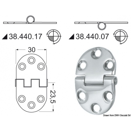 Bisagra de 2 mm 19574