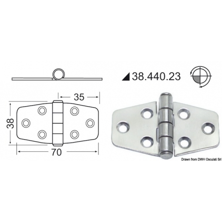 Bisagra de 2 mm 20568