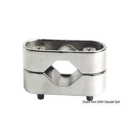 Klemme aus hochglanzpoliertem Edelstahl AISI 316 16338