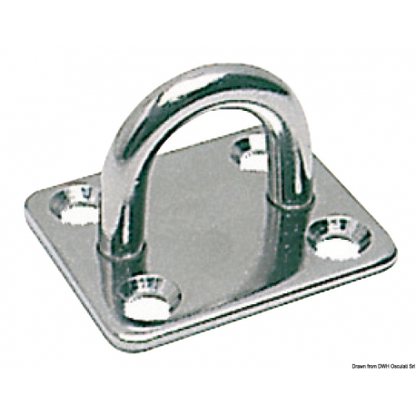 Placa rectangular con anillo 2764