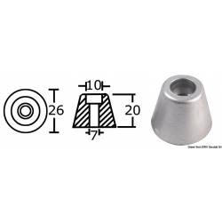 Spare bow/stern propeller anode for Side-Power (Sleipner) 28261