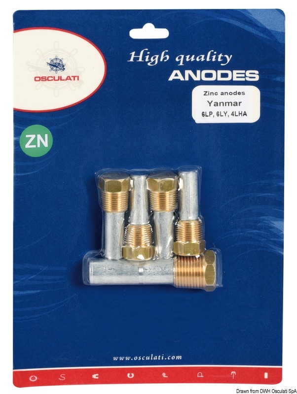 Kit zinco motori entrobordo 6LP/6LY/4LH : Scegli il modello - Kit entrobordo Yanmar 6LP/6LY/4LH