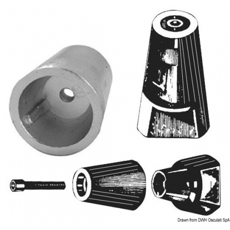 Propeller shaft spinner with standard thread 2989