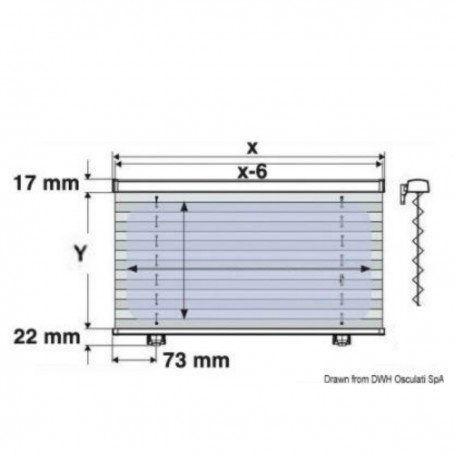 Pleated blind Skysol Motion for portholes and hatches - Oceanair