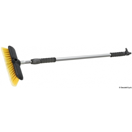 Brosse télescopique en aluminium anodisé avec robinet rotatif - Mafrast 33481