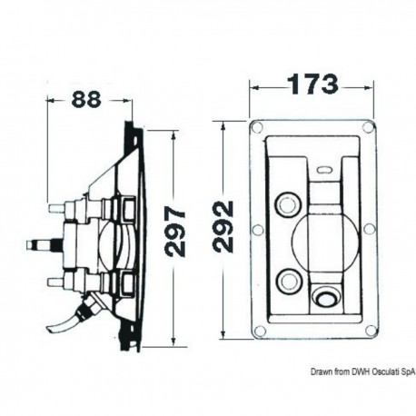 Built-in shower with removable pipe - Whale