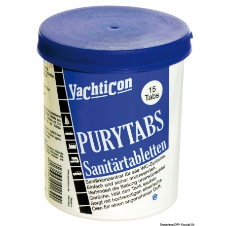 Pastiglie sanitarie per WC Pury Tabs - Yachticon 40950
