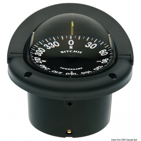 Compases de timonel de 3'' 3/4 (94 mm) con compensadores y luz - Ritchie navigation 35086