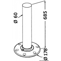 Aluminium tafelpoot 26777