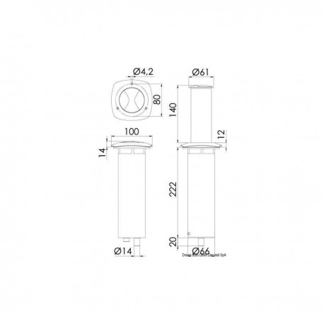 Aurora uttrekkbar LED-bordlampe - Osculati