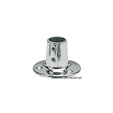 BASE TONDA TUBO 90^ D 25 ACCIAIO INOX ACCESSORI BARCA NAUTICA