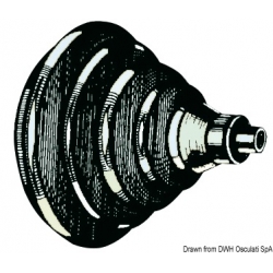 Ghiera passacavi in ABS con soffietto in gomma