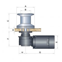 Cabrestante de amarre Heron 24 V 1700 W - Italwinch 2