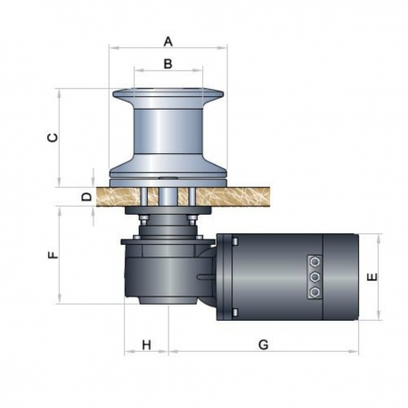Cabrestante de amarre Heron 24 V 1700 W - Italwinch