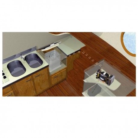 Compresor horizontal con acoplamientos rápidos y ventilador de refrigeración