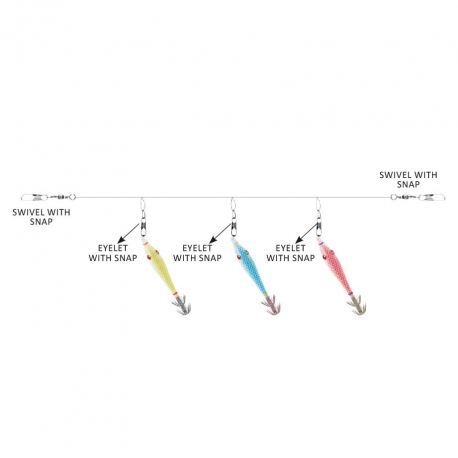 Sugoi Tako Squid Fluorocarbon Ready-to-Rig von Tataki